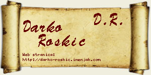 Darko Roškić vizit kartica